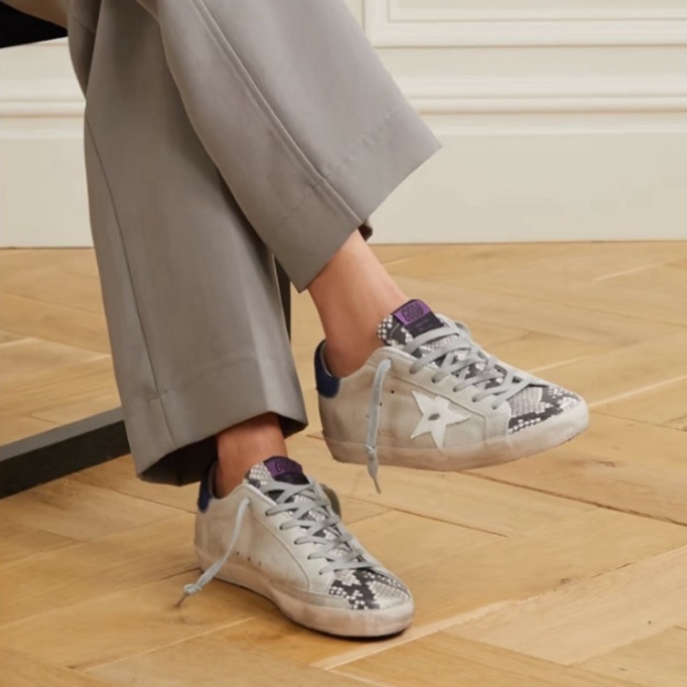 GOLDEN GOOSE Superstar  - Python print and suede sneakers